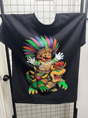 Neon Mario & Bowser Shirt